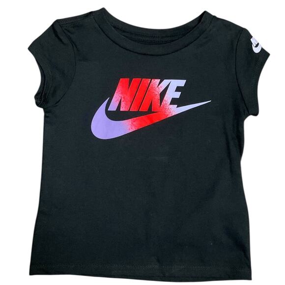 Nike Girl’s Short Sleeve Tee Black Size 2T NWT - Picture 1 of 5